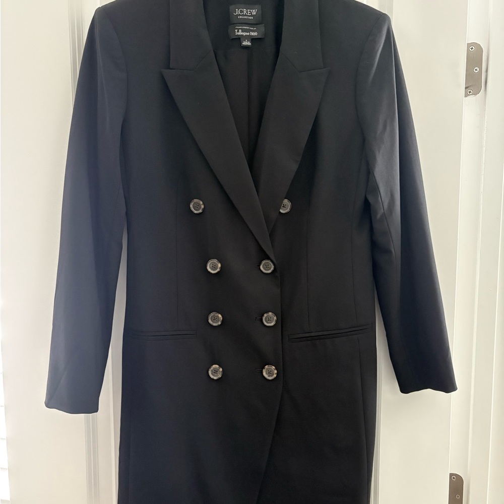 J. Crew Collection Black Double-Breasted Dress